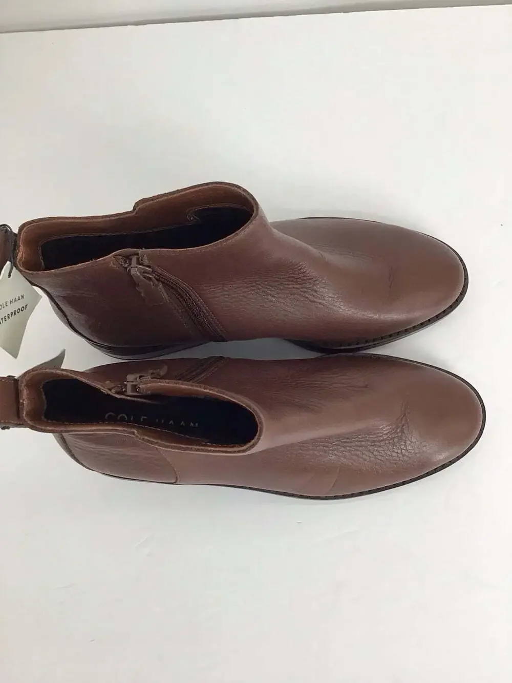Cole Haan NWT Womens Chelsea River Boot Sequoia Leather Waterproof Brown Sz 5.5